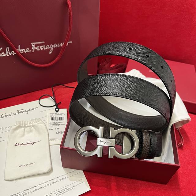 Ferragamo Double-Sided Italian Imported Top-Grain Palm-Textured Cowhide Leather, Ferragamo Double-Sided Italian Imported Top-Grain Palm-Textured Cowhide Leather,