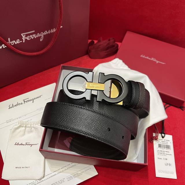 Ferragamo Double-Sided Italian Imported Top-Grain Palm-Textured Cowhide, Paired Ferragamo Double-Sided Italian Imported Top-Grain Palm-Textured Cowhide, Paired