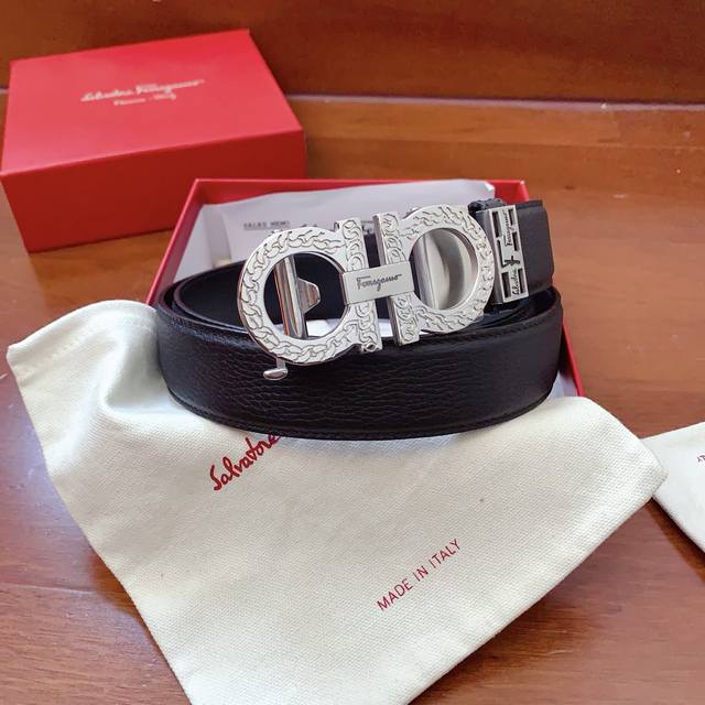 Ferragamo New Model, Premium Pure Steel Automatic Buckle, Outer-Wear Style, Widt Ferragamo New Model, Premium Pure Steel Automatic Buckle, Outer-Wear Style, Widt