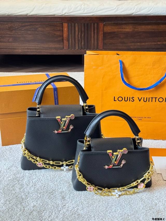 Cowhide Version Lv Capucines As One Of Lv's Iconic Haute Couture Handbag Models, Cowhide Version Lv Capucines As One Of Lv's Iconic Haute Couture Handbag Models,
