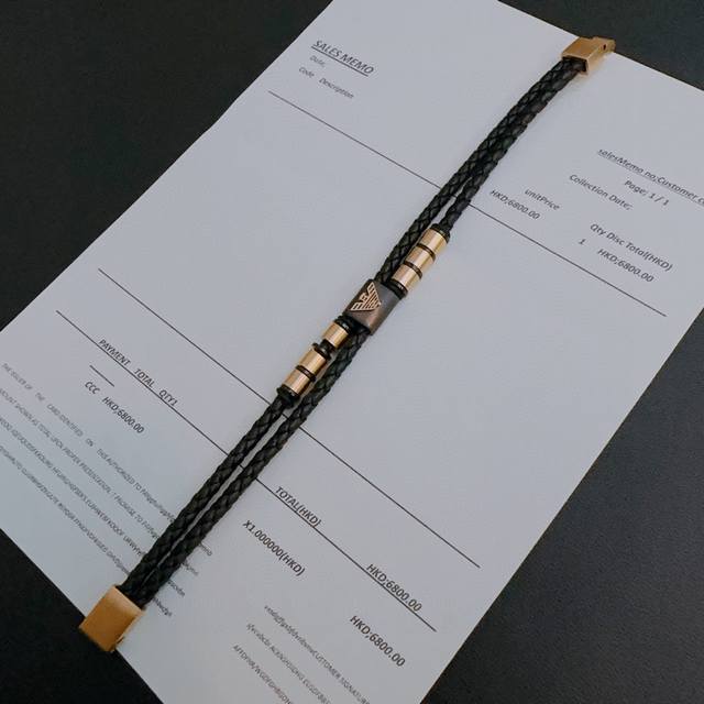 High-Quality Armani Calfskin Leather Bracelet, Authentic Store-Quality New Desig