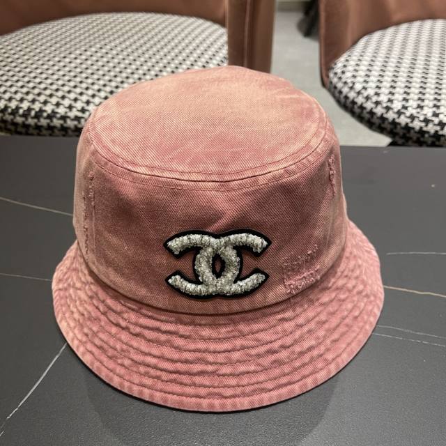 Chanel Denim Hat For All Seasons, Vintage-Style Fisherman's Hat For Outdoor Acti