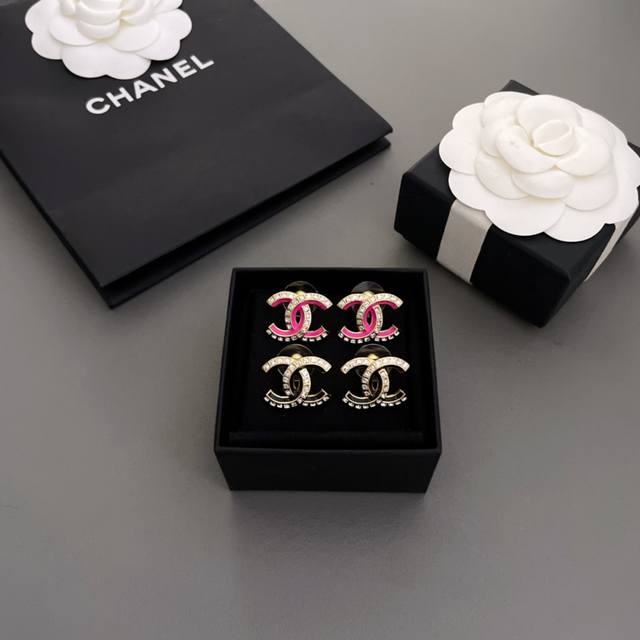 Our Product: Chanel Enamel Square Diamond Double C Earrings Z 4600, The Classic Our Product: Chanel Enamel Square Diamond Double C Earrings Z 4600, The Classic