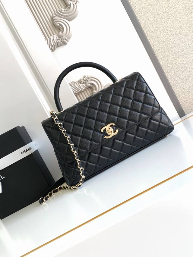 K New 92991 Lining With Lambskin Flap Handbag Cocohandle Classic Style Is Almost