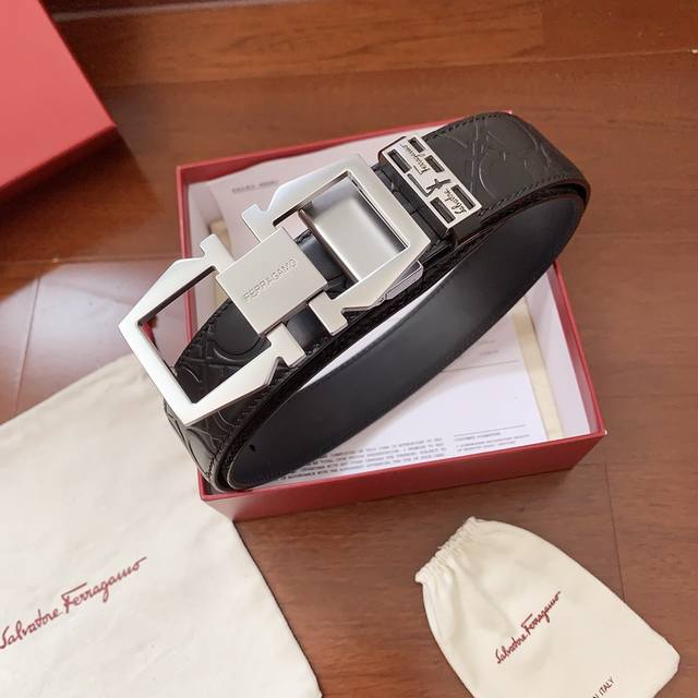 Salvatore Ferragamo New Style, Fine Buckle Matte Sandblasted Series, Outer Wear Salvatore Ferragamo New Style, Fine Buckle Matte Sandblasted Series, Outer Wear