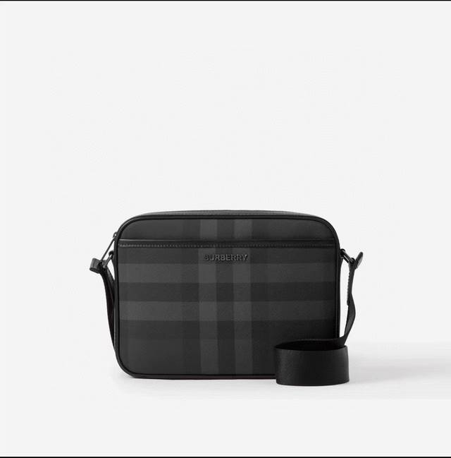 B's Top Original Exquisite Crossbody Bag, Decorated With Bur Check And Smooth Le