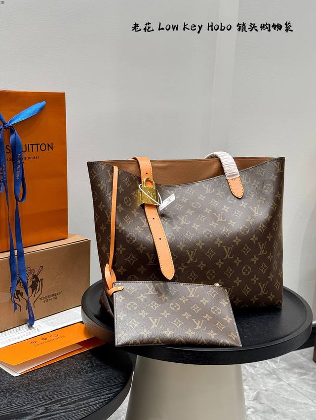 Gift Box Packaging Lv Old Flower Shopping Bag Series Low Key Hobo Handbag Vintag Gift Box Packaging Lv Old Flower Shopping Bag Series Low Key Hobo Handbag Vintag