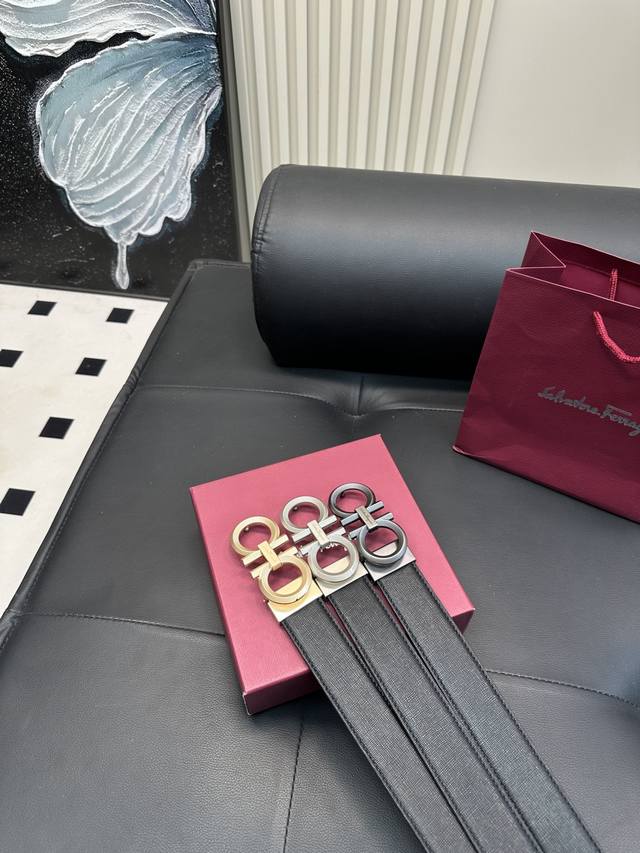 Upgraded Version Ferragamo High Version Belt Hey Ha Original Cowhide Belt Popula