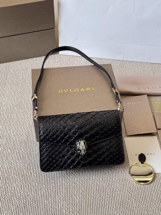 Top Quality Original Pure Cowhide Bvlgari Serpenti Forever Snake Head Bag Classi