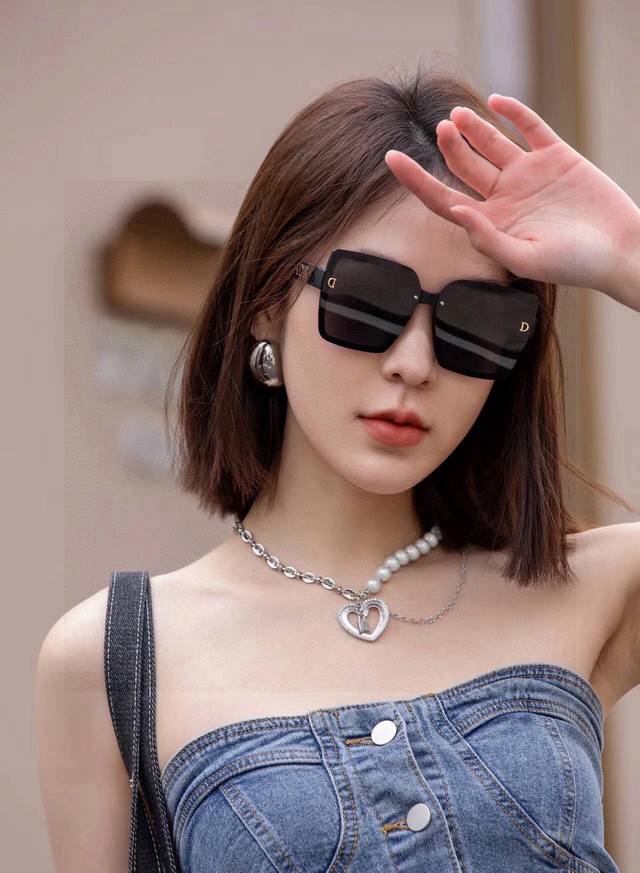 dior-Dior 2025 Spring New Trend Hot Fashion Square Frame Polarized Sunglasses