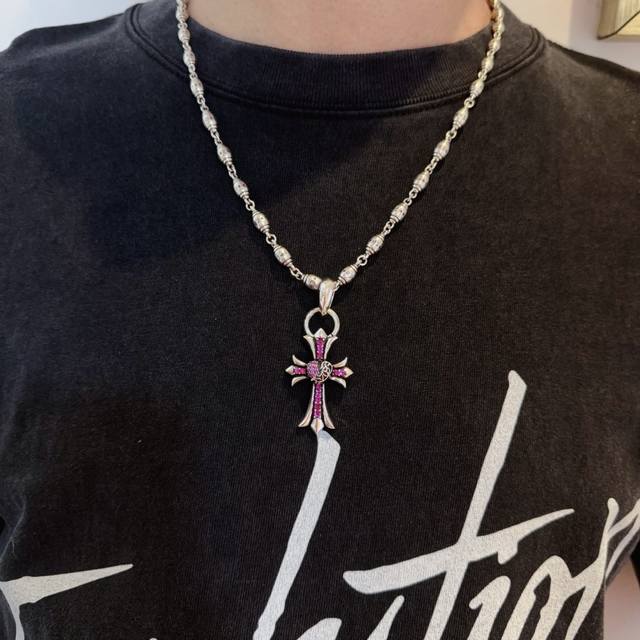 New counter quality Chrome Hearts Chrome Hearts classic retro cross flower ball