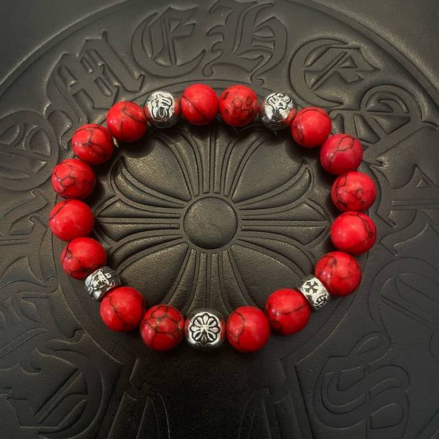 New counter quality Chrome Hearts classic retro multi-element turquoise bracelet