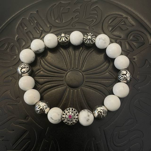 New counter quality Chrome Hearts classic retro multi-element white turquoise br