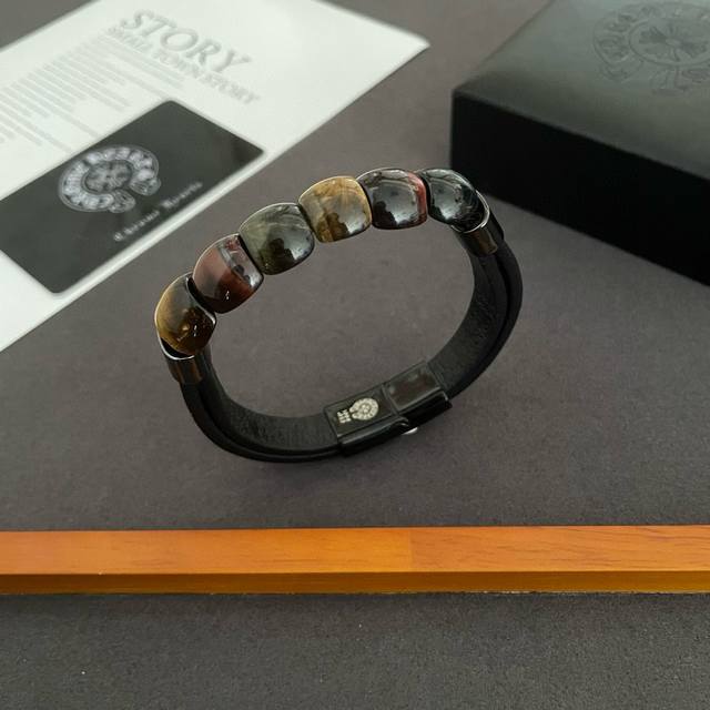 New counter Seiko version Chrome He Rts Chrome Heart Tiger Eye Stone Leather Cor