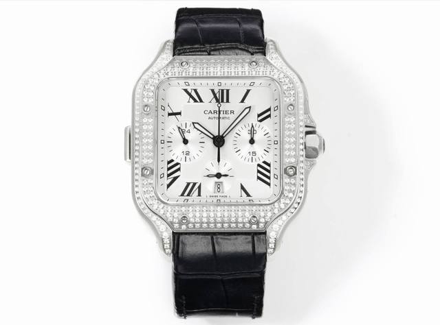 Thb Cartier Santos Series Af1 Chronograph Diamond Custom Edition Shining Thb Cartier Santos Series Af1 Chronograph Diamond Custom Edition Shining