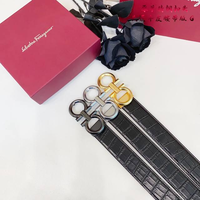 Ferrago F Double-sided top layer cowhide New effect Stainless steel material Buc