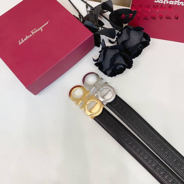 Ferrago F Double-sided top layer cowhide New effect Stainless steel material Buc