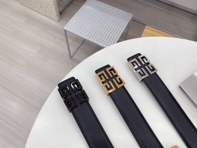 Givenchy original quality classic men's belt counter Togo leather with fine buc Givenchy original quality classic men's belt counter Togo leather with fine buc