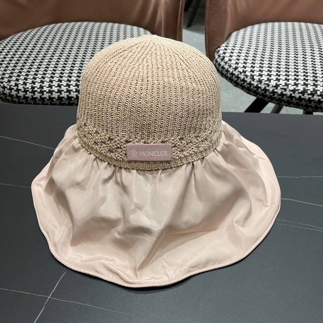 Moncler Japan UV black plastic sun hat women's summer anti-ultraviolet sun hat l Moncler Japan UV black plastic sun hat women's summer anti-ultraviolet sun hat l