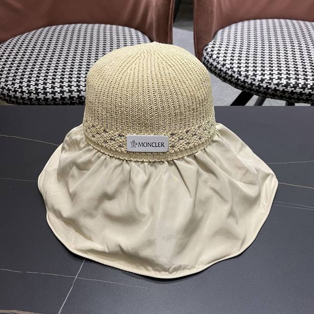 Moncler Japan UV black plastic sun hat women's summer anti-ultraviolet sun hat l Moncler Japan UV black plastic sun hat women's summer anti-ultraviolet sun hat l
