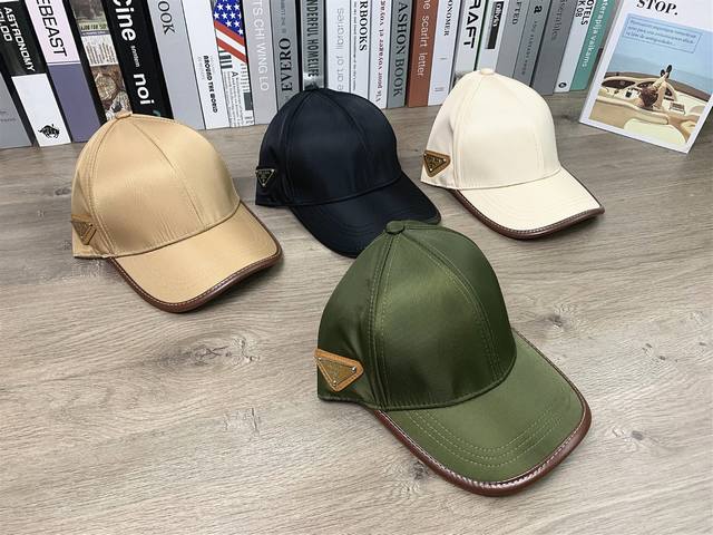 9621 Prada Prada side logo classic hard top baseball cap outdoor men and women f