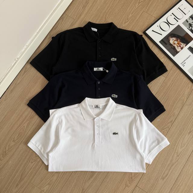 New Lacoste crocodile classic basic style short-sleeved polo shirt with a small
