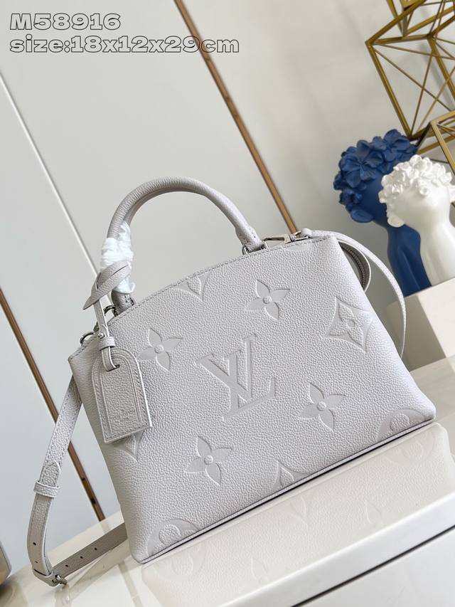 顶级原单 M58916紫压花 M13803 本款 Petit Palais 手袋为 Monogram Empreinte 皮革浸染当季色调，搭配莹泽金属件、名牌