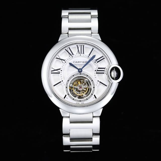 Uf The latest version of the 2025 Cartier 42 Tourbillon Blue Balloon men's watch