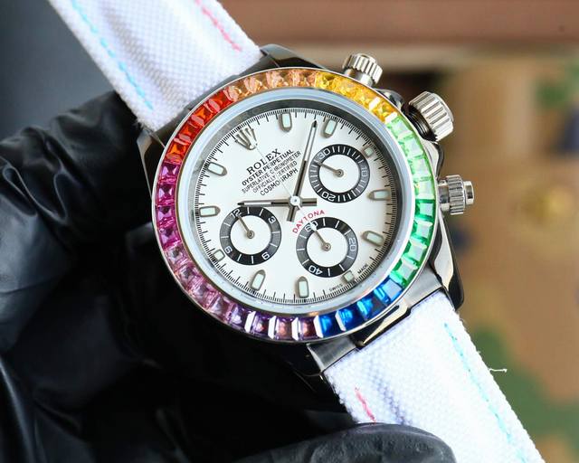 Rolex Daytona series 316L stainless steel case size 43mm mineral-coated glass we
