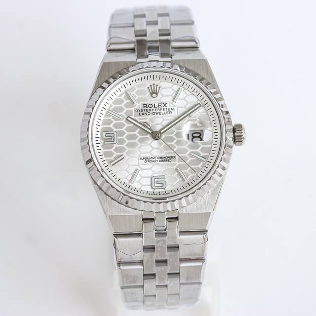 White gold Rolex Land-Dweller, V2 Racing Edition 40mm, built-in 9015 modified in