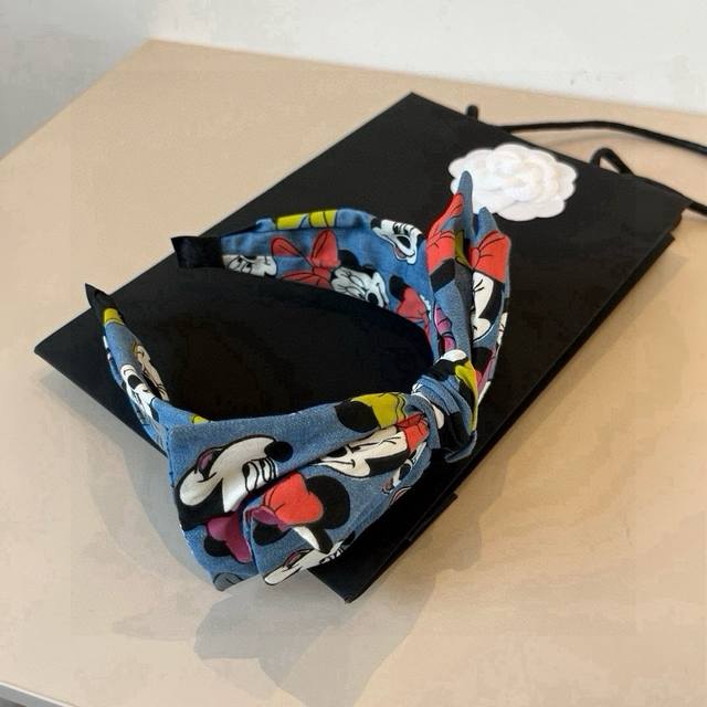 Gucci headband, Mickey bow denim headband DDD