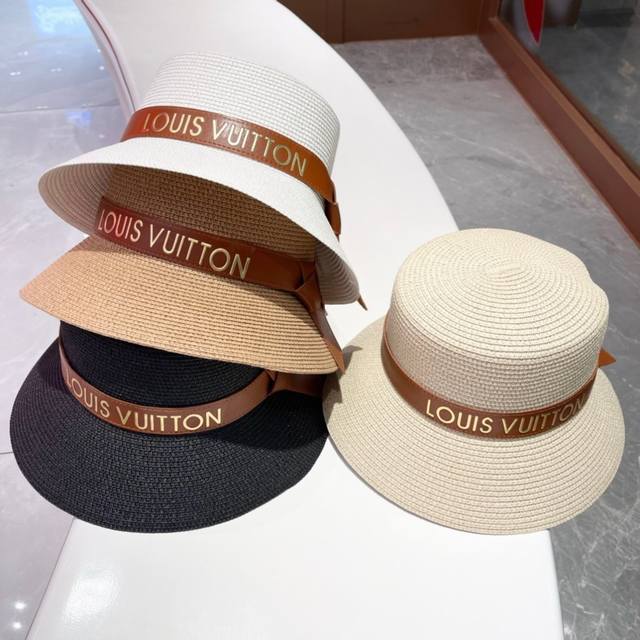 2025 New Lv Belt Straw Basin Hat Straw Hat Top Hat Simple and generous, all-matc 2025 New Lv Belt Straw Basin Hat Straw Hat Top Hat Simple and generous, all-matc