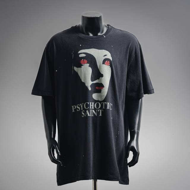 Saint Mxxxxxx红眼人脸复古Vintage做旧短袖T恤 Size:S-Xl