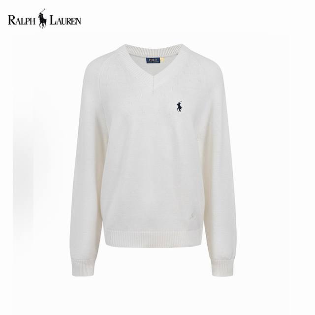 Ralph Lauren 拉夫劳伦25Fw针织V领毛衣 男女同款 胸口高密度Logo百灵达万针刺绣，吊牌辅料原版定制。 进口纱线羊毛混纺材质，上身超级舒适亲肤。