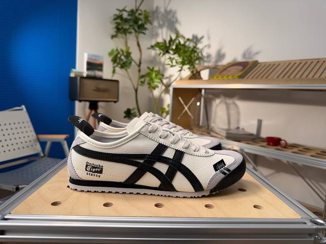 定制球鞋 Asics Tiger 鬼塚虎 皮面 一脚蹬 尺码：36 37 37.5 38 39 39.5 40.5 41.5 42 42.5 43.5 44 4