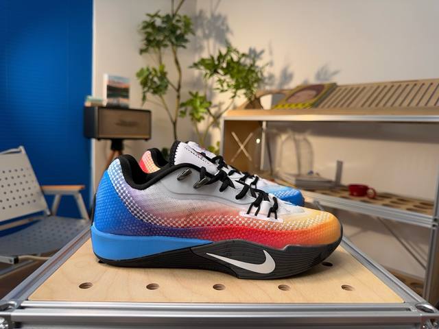 Nike S.T. Flare 百搭舒适 耐磨透气 低帮 篮球鞋 男款 白蓝橙 尺码：36-45