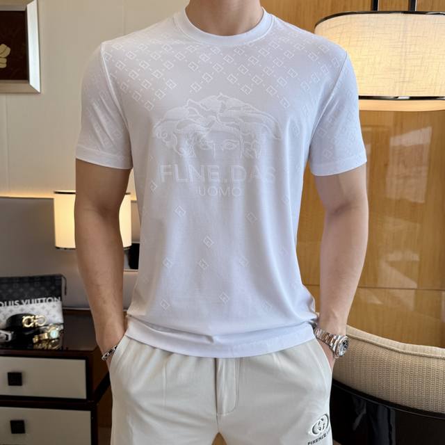 Versace 2025Ss Year of the Snake Spring and Summer boutique short-sleeved T-shir Versace 2025Ss Year of the Snake Spring and Summer boutique short-sleeved T-shir