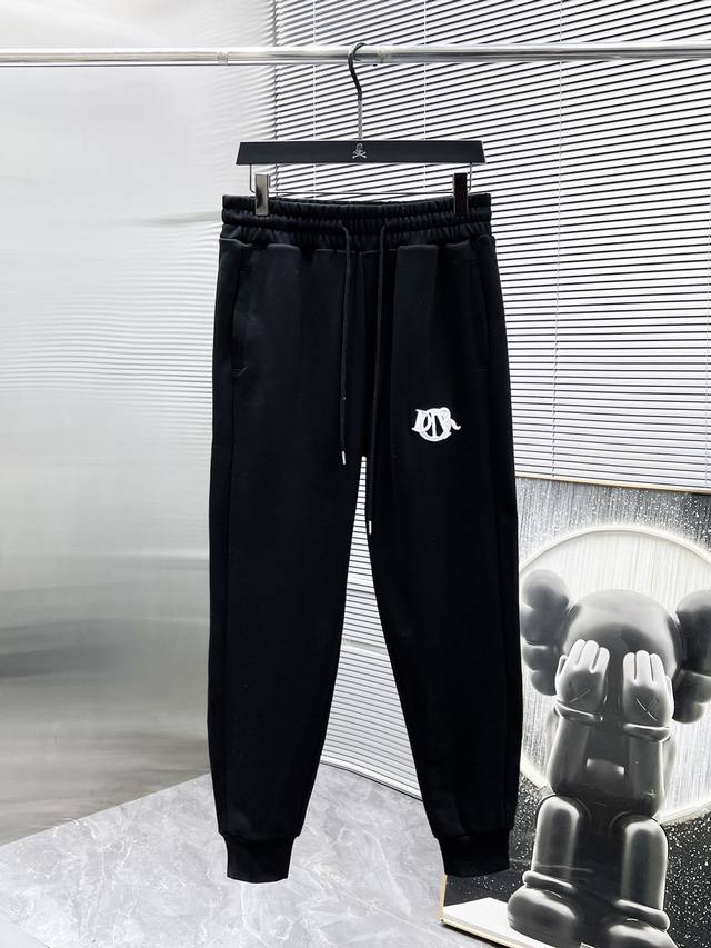 Dior's new 2025Ss casual pants with cuffs are a high-end style! Custom-made fabr
