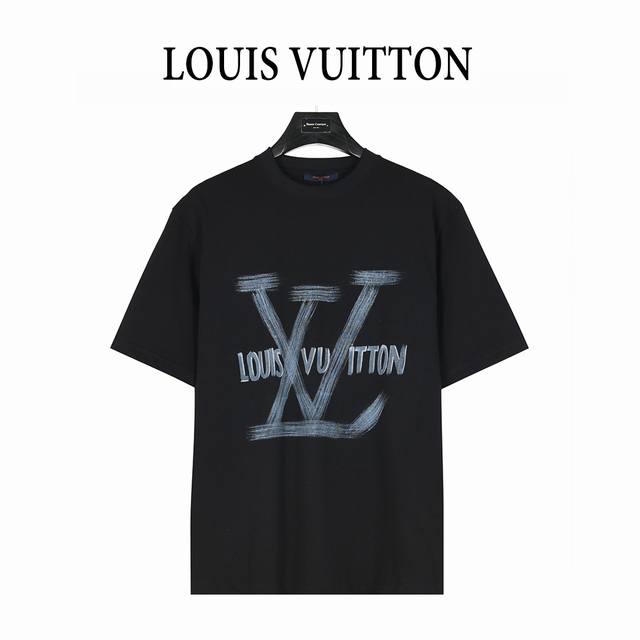 Louis Vuitton 25Ss graffiti logo short-sleeved T-shirt. High-quality, fully-labe