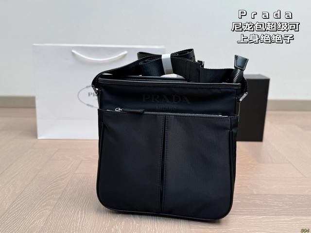 Prada nylon bag unisex style many celebrities' favorite item original fabric and