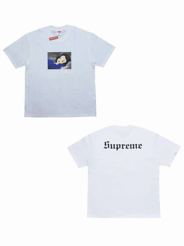 Su136# Supreme Fw24 Week8 Snow White Tee Snow White print pattern versatile shor Su136# Supreme Fw24 Week8 Snow White Tee Snow White print pattern versatile shor