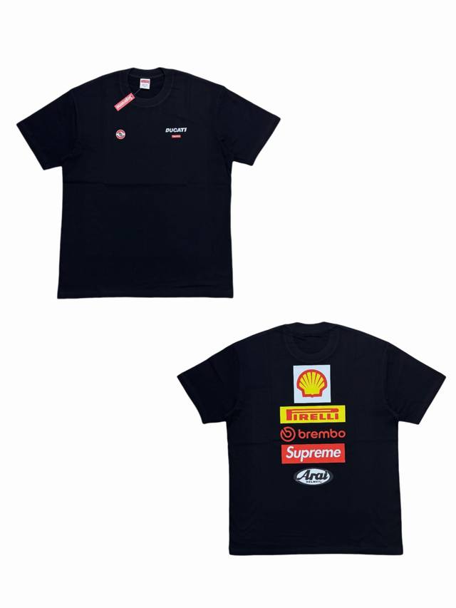 Su131# Supreme X Ducati Joint Ss24 Week16 Logo Tee. Short-sleeved T-shirt with l Su131# Supreme X Ducati Joint Ss24 Week16 Logo Tee. Short-sleeved T-shirt with l