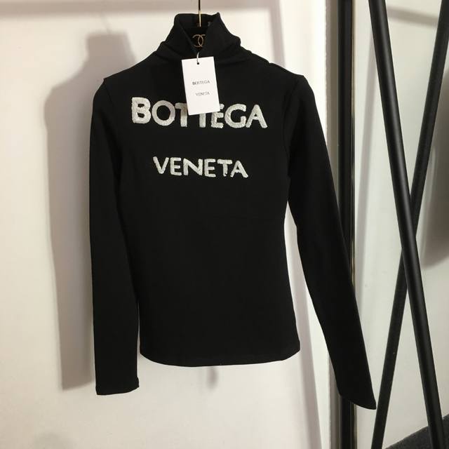 Style No. 7195 Bottega*Bv new sequined embroidered letter turtleneck long-sleev