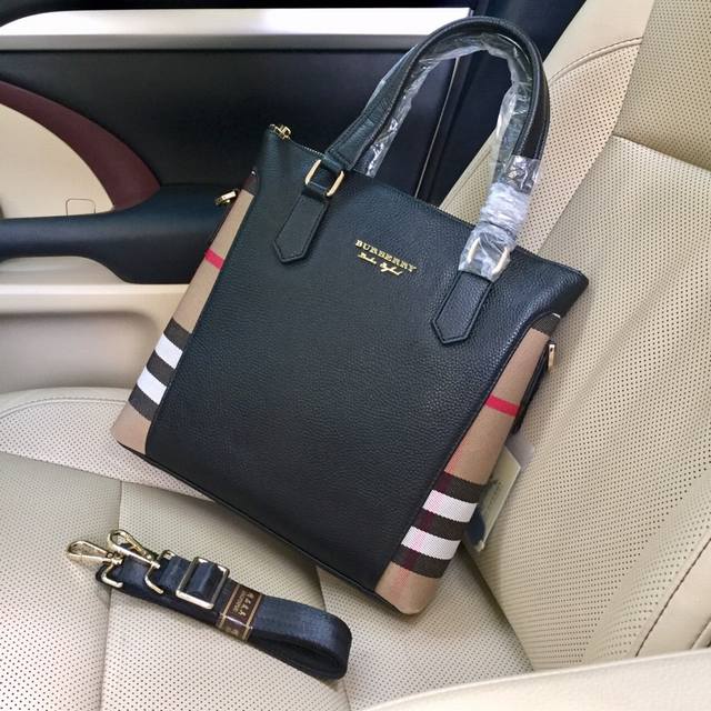 New Burberry men's briefcase, original quality business style, absolutely aweso