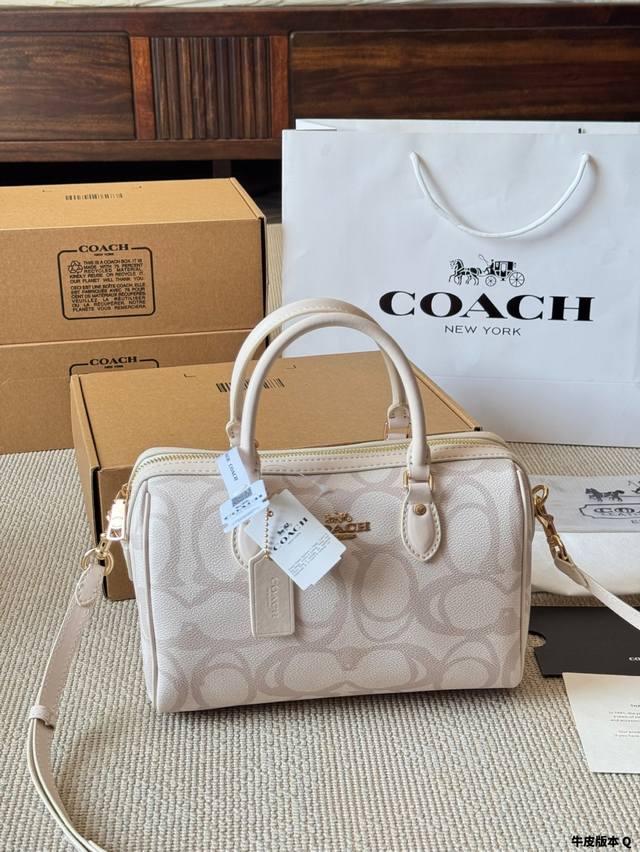 Cowhide version Coach Rowan new original pillow bag, Ykk original hardware with