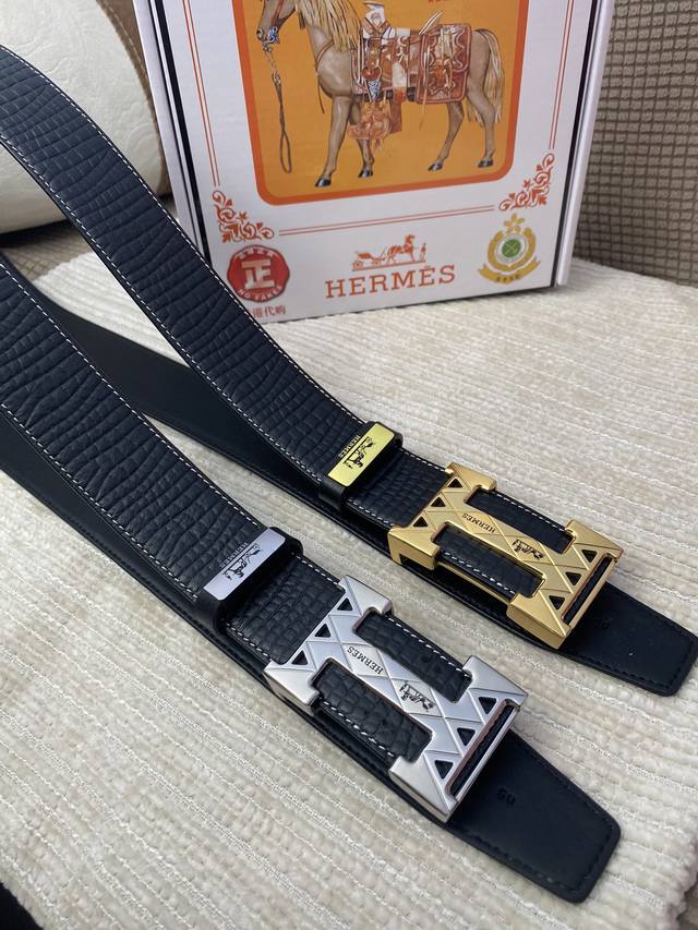 品名：爱马仕.HermèS C原单 材质：原单牛皮腰带 百分百头层牛皮腰带保证真皮，24K纯钢扣，专柜原单品质、做工精细，时尚大牌，送人自用首选 包装： 请认准