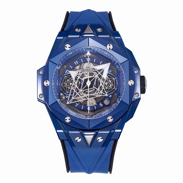 Bbf全新爆品 陶瓷之王 Hublot宇舶表全新Big Bang Sang Bleu Ii刺青二代腕表 恒宝最热门款 史上最复杂陶瓷工艺重大突破 运用立体几何图