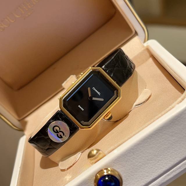 Original Honey Clasp Chanel Black and Gold Sugar Cube Women's Quartz Watch, size Original Honey Clasp Chanel Black and Gold Sugar Cube Women's Quartz Watch, size