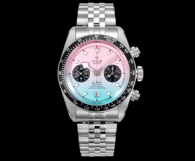 Gradient Color - Popcorn 3T's new Tudor Black Bay Chrono collection is a hybrid