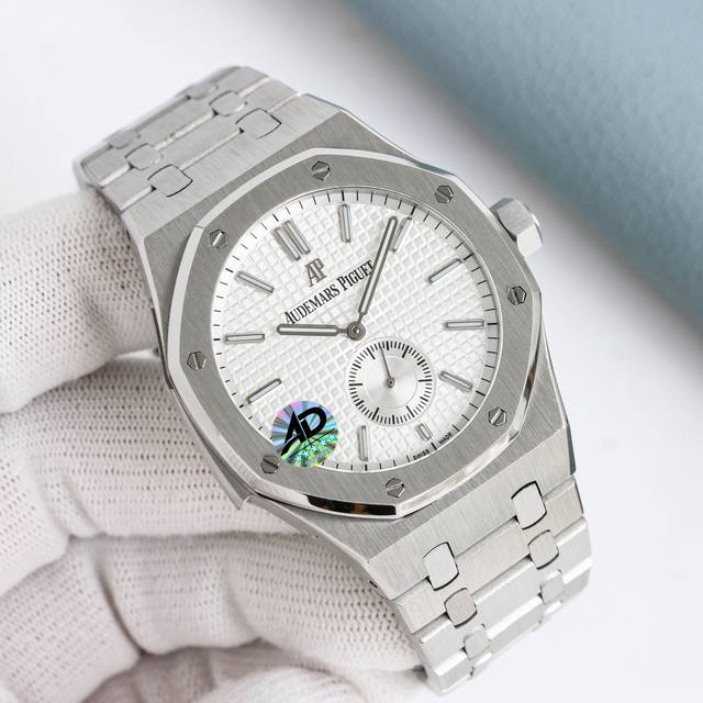 White, Gold, and Black The Audemars Piguet Royal Oak 26591IP Series Men's Watch